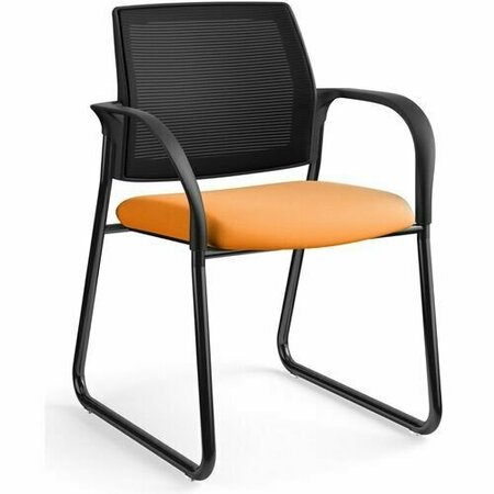 THE HON CO Guest Chair, Sled Base, 25inx21-3/4inx33-1/2in, Apricot HONIB108IMCU47